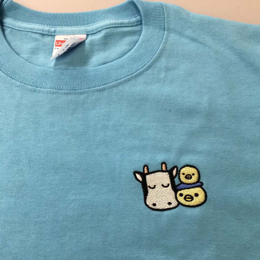 Tシャツ 【ロゴ刺繍】 左胸・縦4cm