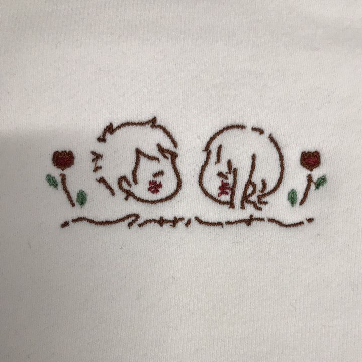 スウェット 【ロゴ刺繍】 胸中央・横8cm