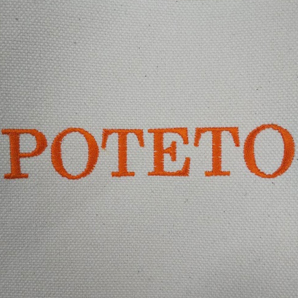 トートバック〈お持込み〉 【ネーム刺繍：センチュリー体】 裏面上部中央・1文字2cm