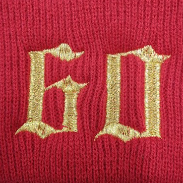 ビーニー 【ネーム刺繡：オールドイングリッシュ体】 折り返し部分中央・1文字4cm