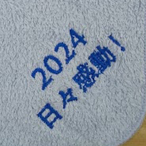タオルハンカチ〈お持込み〉 【ネーム刺繍：明朝体】 右下角・1文字1cm/1.2cm