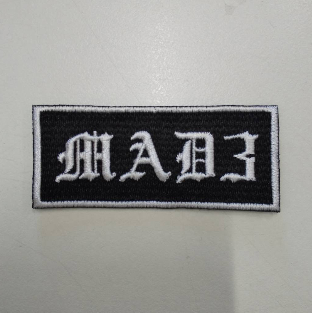 ワッペン単体 【刺繍ワッペン】 横7cm×縦3cｍ（フチ込み）