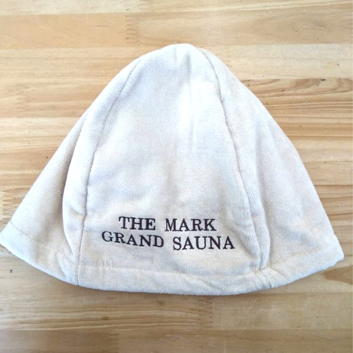 サウナハット〈お持込み〉  【ネーム刺繍：センチュリー体】  正面・1文字1cm