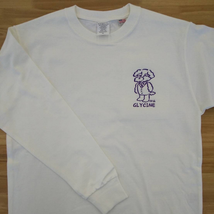 Tシャツ  【ロゴ刺繍】  左胸・縦10cm(横5.9cm程)