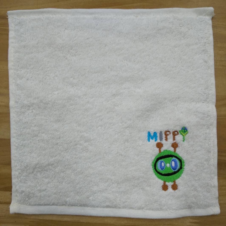 タオルハンカチ 【ロゴ刺繍】 全面右下・縦6cm×横4cm程度