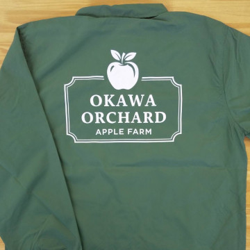 コーチジャケット 【DTF転写プリント】 背面上部・縦21cm×横26.5cm程度