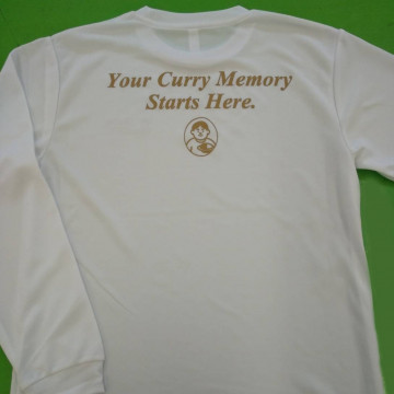 長袖Tシャツ 【シルクプリント】 背面上部・縦14cm×横29.7cm 程度