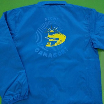 コーチジャケット 【DTF転写プリント】 背面上部・縦26cm×横20cm程度