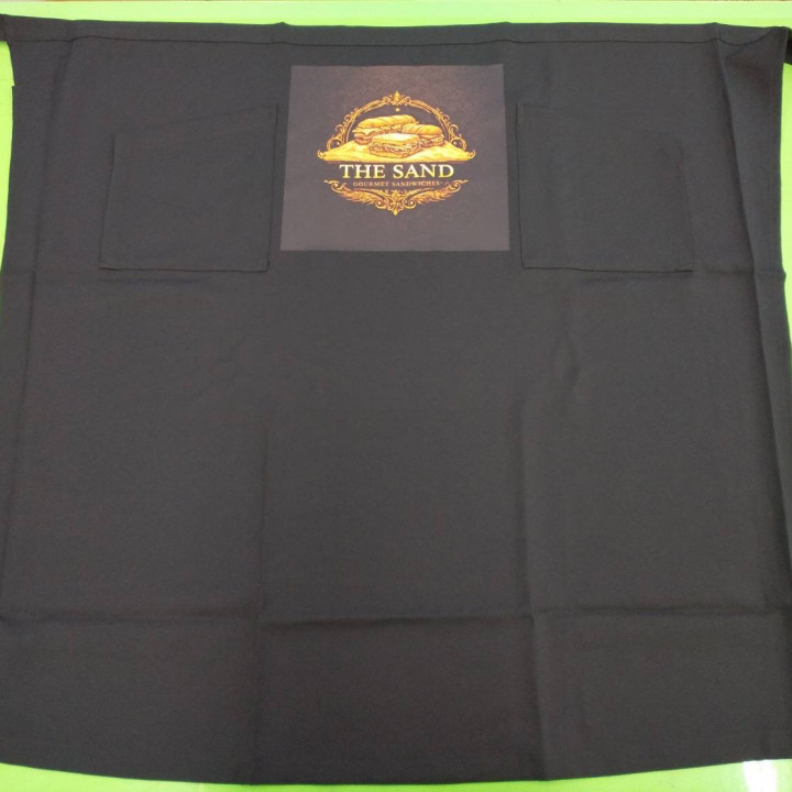 エプロン 【転写DTFプリント】 前面中央・縦25cm×横25cm程度