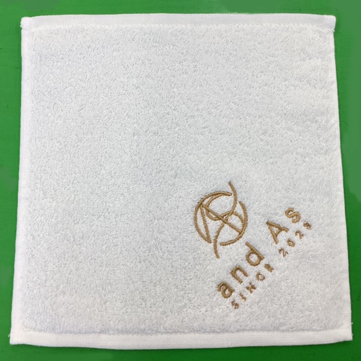 ハンカチタオル 【ロゴ刺繍】 右下・縦6cm×横7cm程度