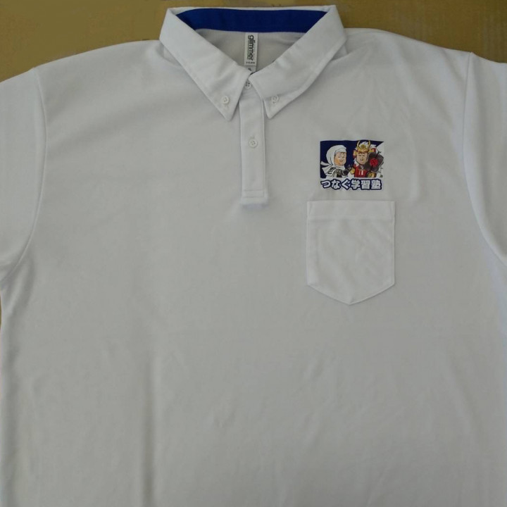 ポロシャツ 【転写DTFプリント】 左胸・縦8cm×横6.5cm程度