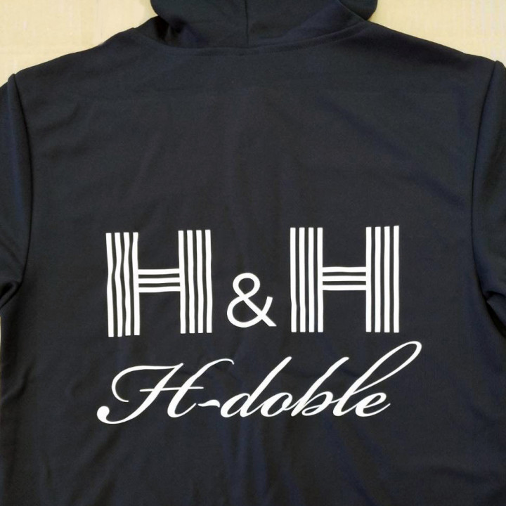 パーカー 【DTF転写プリント】 背面・縦17.5cm×横30cm程度