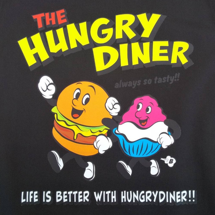 エプロン 【DTF転写プリント】 胸中央・縦21cm×横19cm程度