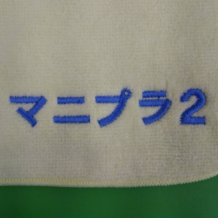 タオルハンカチ 【ネーム刺繍：角ゴシック体】 右下・1文字1.5cm