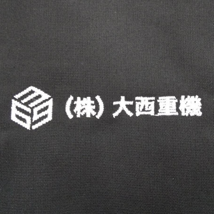 トートバック 【ロゴ/ネーム：角ゴシック】 上部中央・ロゴ：縦2×縦2/ネーム：1cm