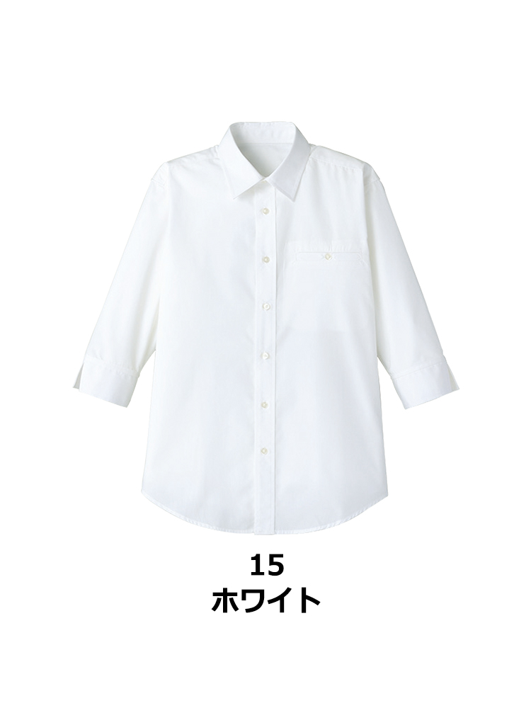 マイクロチェック七分袖シャツ