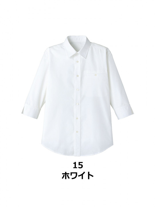 マイクロチェック七分袖シャツ