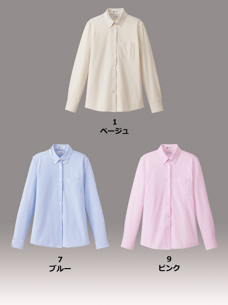 レディスニット吸汗速乾長袖ブラウス