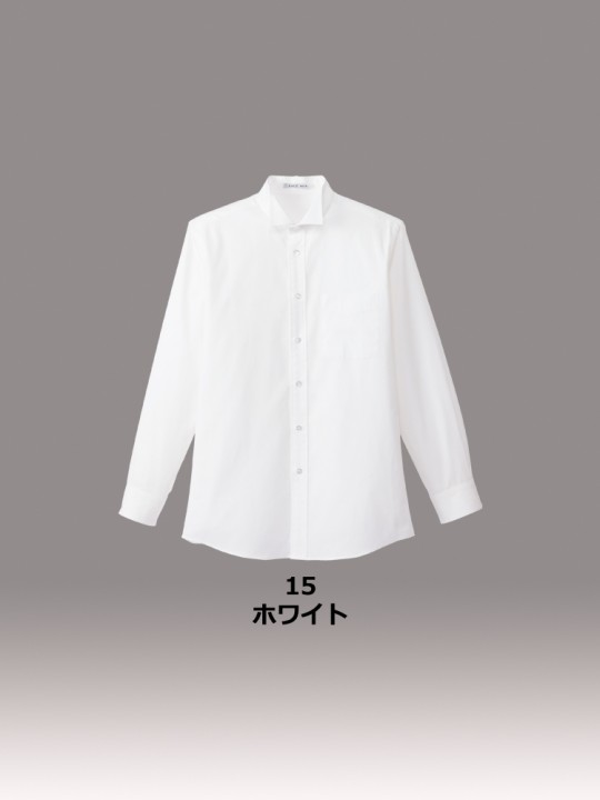 メンズウイングカラー長袖シャツ