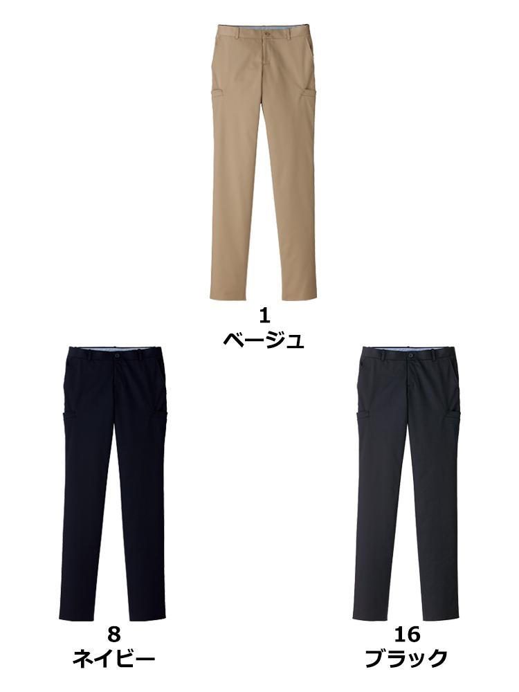 レディスストレッチウエストリブパンツ