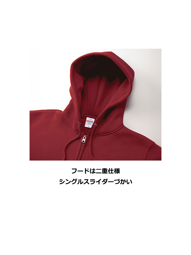 10.0oz T/Cスウェットフルジップパーカ(裏起毛)