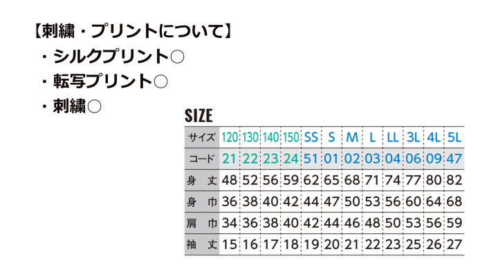 4.4oz ドライポロシャツ サイズスペック