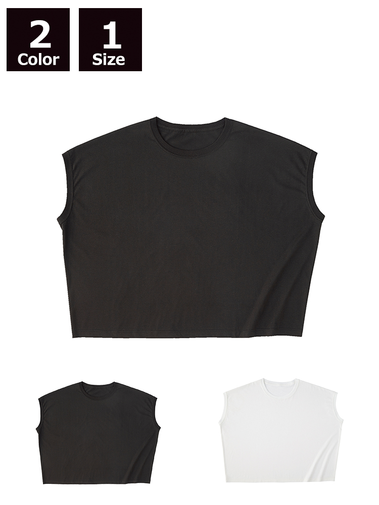4.1oz スリーブレスワイド Tシャツ