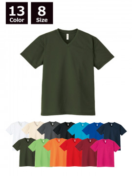 4.4オンスドライVネックTシャツ