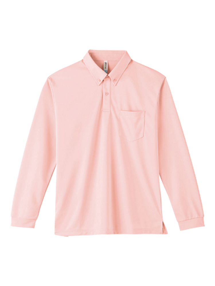 4.4oz ドライボタンダウン長袖ポロシャツ