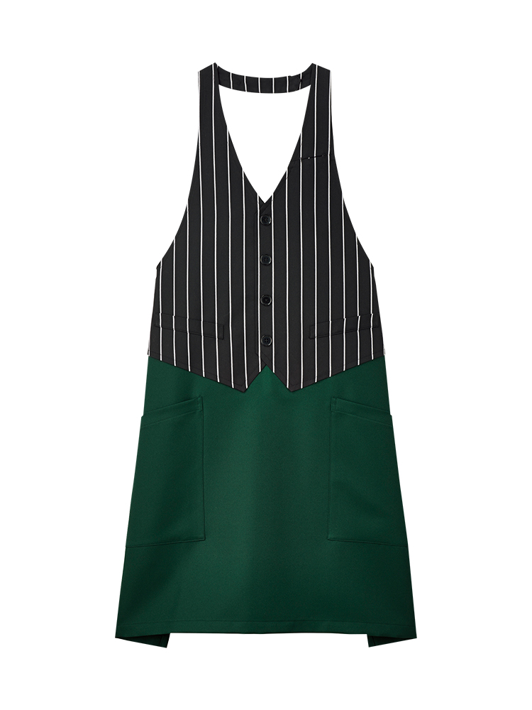 ベスト風エプロン（ストライプ）