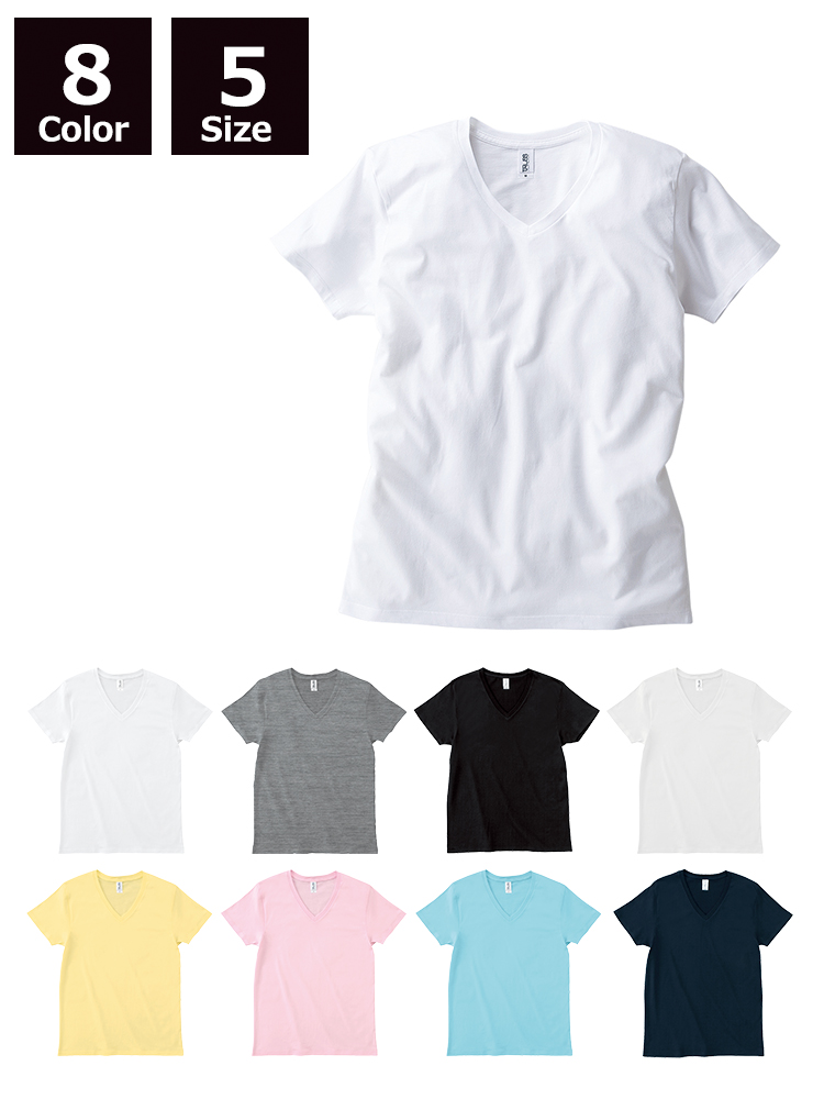 4.3oz スリムフィット VネックTシャツ