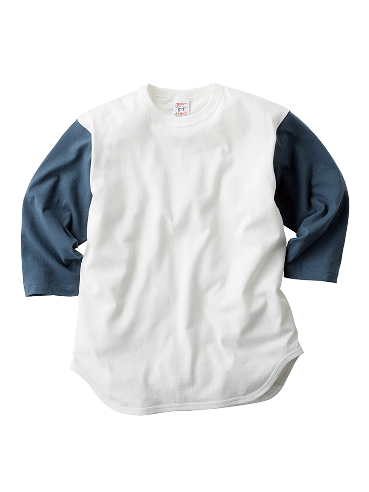 6.2oz オープンエンド 3/4スリーブ ベースボール Tシャツ