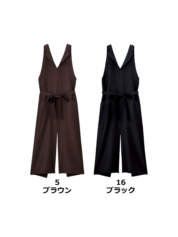 襟付き胸当てエプロン