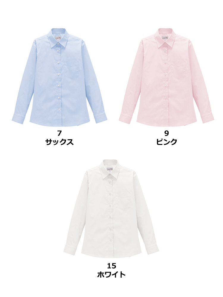 レディスレギュラーカラー長袖ブラウス