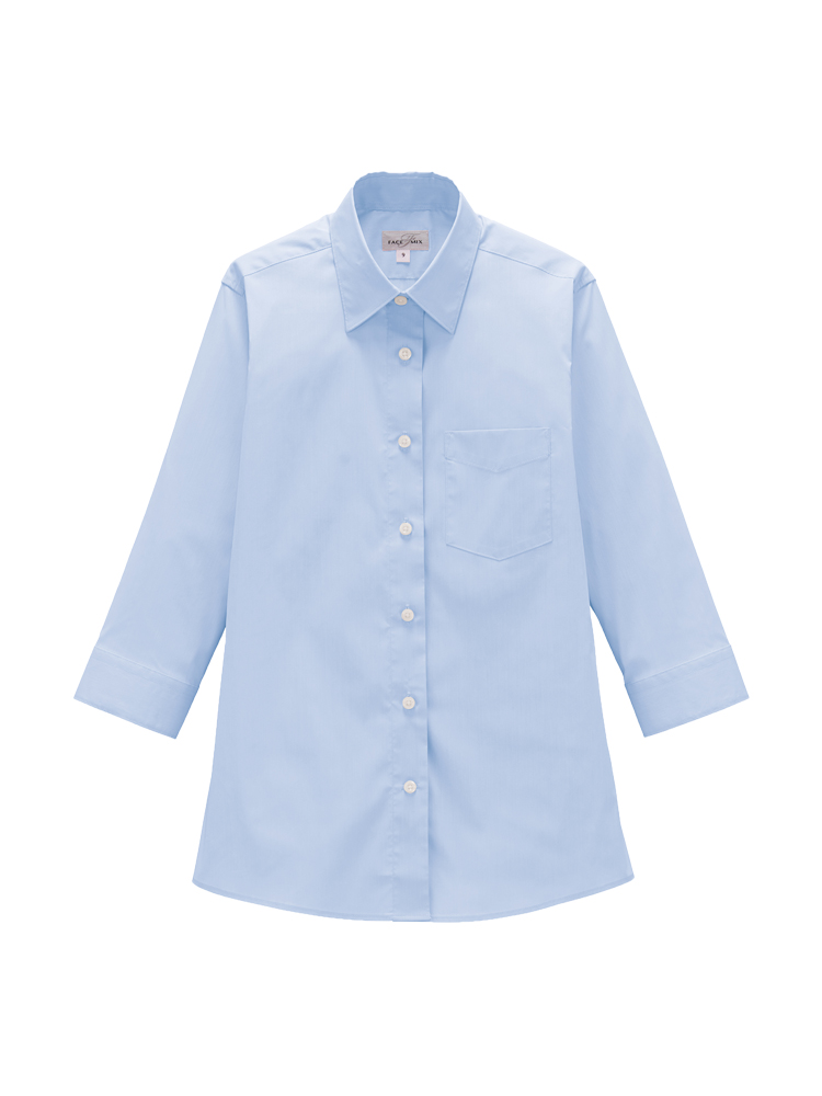 レディスレギュラーカラー七分袖ブラウス