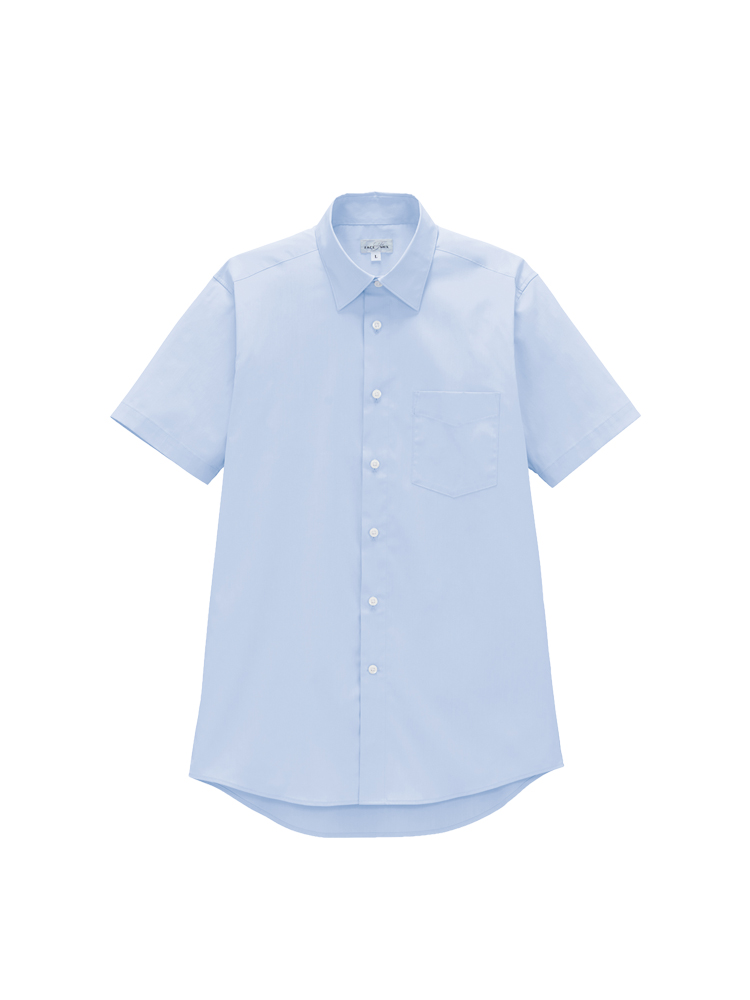 メンズレギュラーカラー半袖シャツ