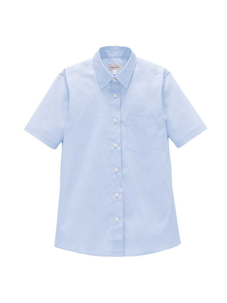 レディスレギュラーカラー半袖ブラウス