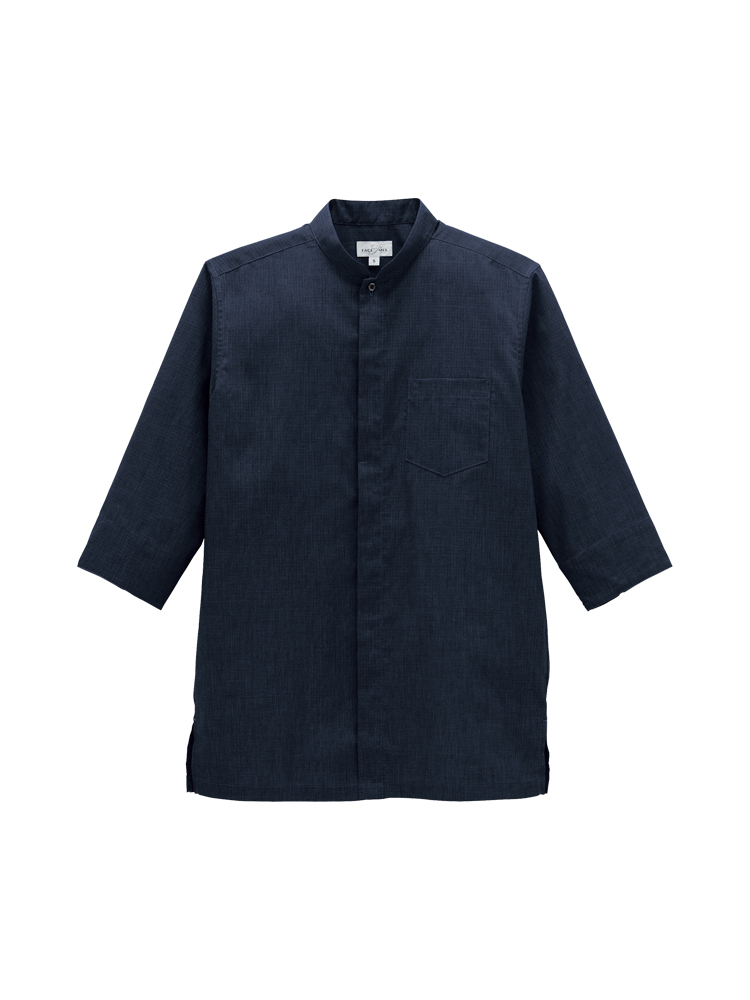 スタンドカラー和シャツ