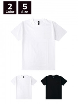 6.6oz オープンエンドコンフォートTシャツ（ポケット付き）