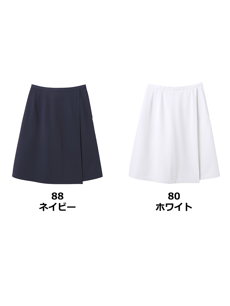 ラップ付きキュロットスカート
