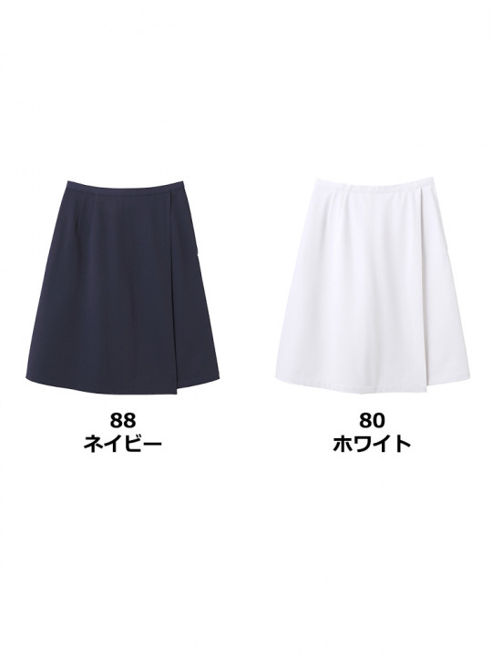 ラップ付きキュロットスカート