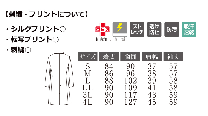 レディース診察衣(パイピングあり)