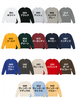 8.8oz オーセンティック パイル クルーネック スウェット（裏パイル）
