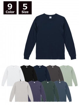 4.4oz ドライスムース リサイクルポリエステル ロングスリーブ Tシャツ