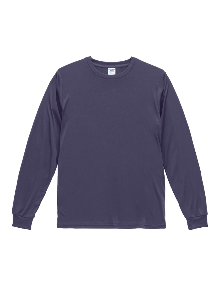 4.4oz ドライスムース リサイクルポリエステル ロングスリーブ Tシャツ