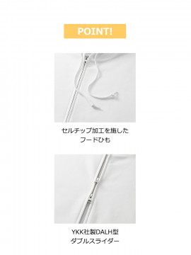 10oz T/C ボックスシルエット スウェット フルジップ パーカ(裏起毛)