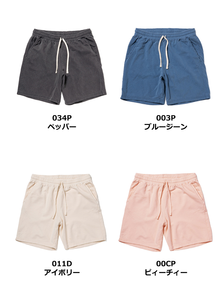 6.4oz ガーメントダイ ライトウェイト スウェットショーツ