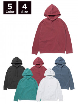 9.5oz ガーメントダイ フーデッド スウェットシャツ