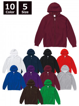 8.0oz ヘビーブレンドZIPパーカー