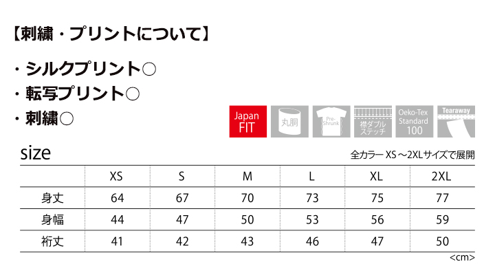 5.3oz プレミアムコットン ジャパンスペック リンガーTシャツ